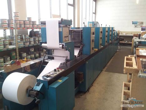 5-Color Label- and Business Form Printing Machine